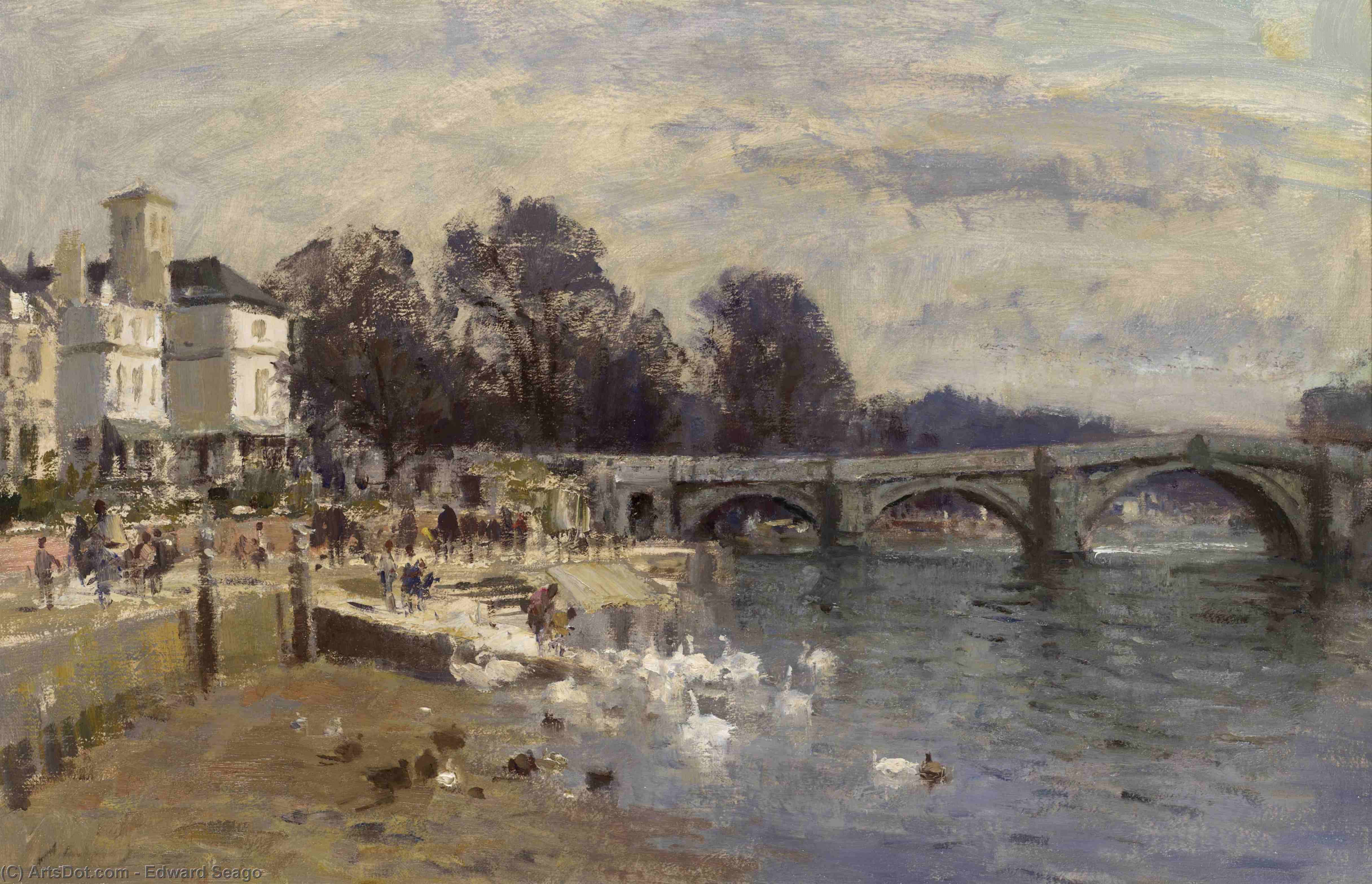 Wikioo.org - The Encyclopedia of Fine Arts - Painting, Artwork by Edward Seago - Richmond bridge