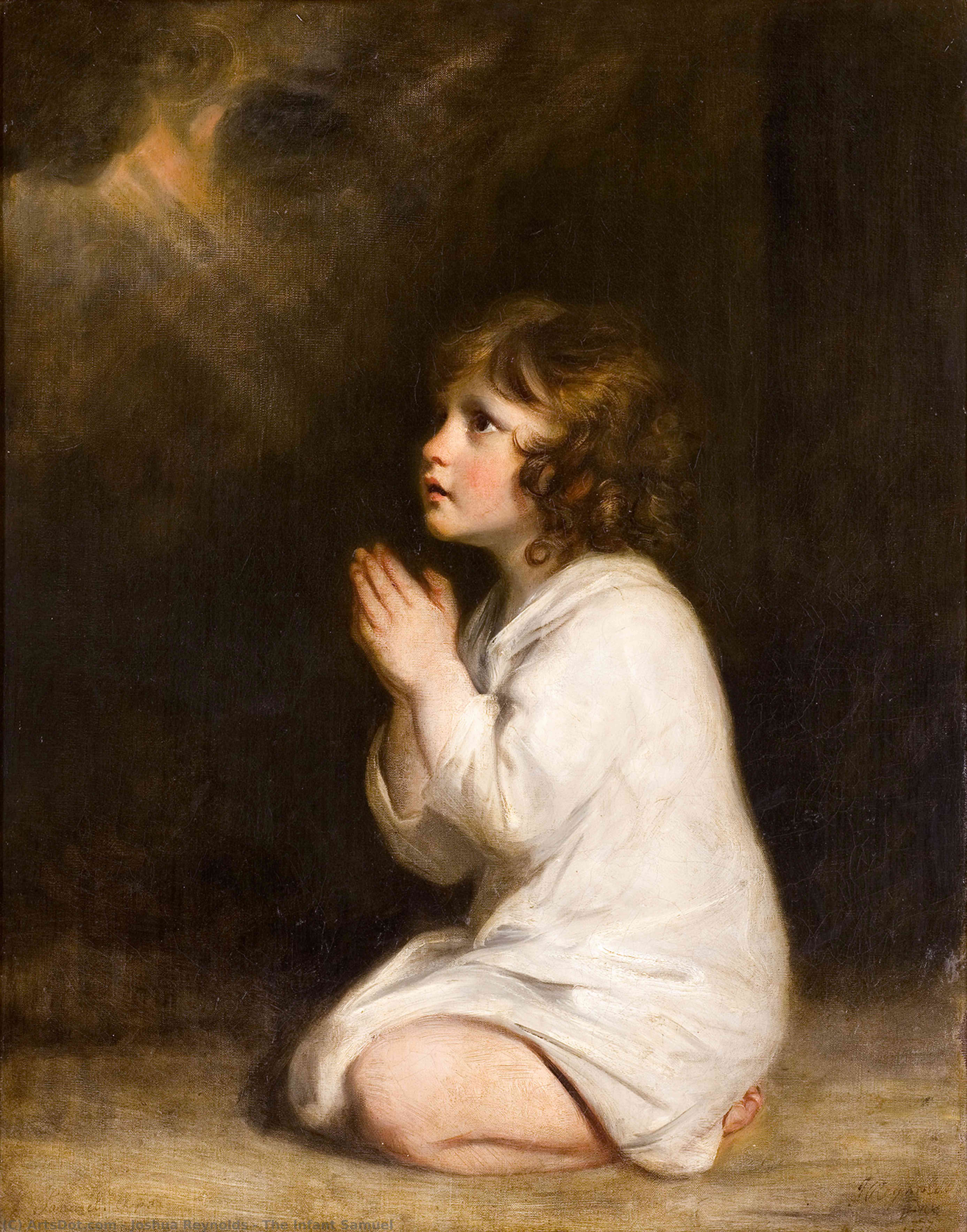 Wikioo.org - The Encyclopedia of Fine Arts - Painting, Artwork by Joshua Reynolds - The Infant Samuel