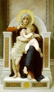 William Adolphe Bouguereau - Lenfant Jesus and the Virgin Saint John the Baptist