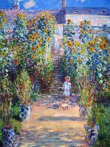 Claude Monet - Monet-s Garden at Vétheuil