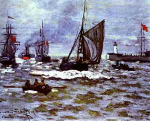 Claude Monet - The Entrance to the Port of Honfleur