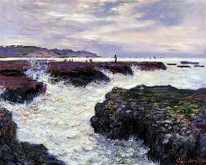 Claude Monet - The Rocks near Pourville at Ebb Tide