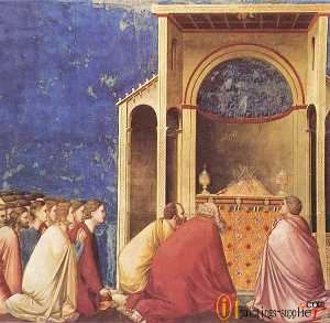 Giotto Di Bondone - Scrovegni - [10] - Prayer of the Suitors