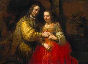 Isaac and Rebecca. (The Jewish Bride)