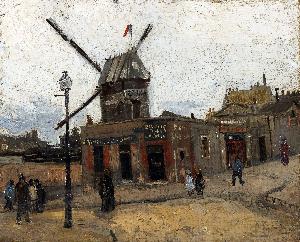 Vincent Van Gogh - Le Moulin de la Galette - (own a famous paintings reproduction)