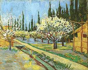 Vincent Van Gogh - Orchard in Blossom, Bordered by Cypresses