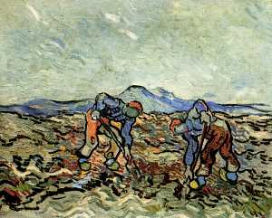 Peasants Lifting Potatoes