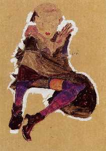Egon Schiele - Seated Young Girl