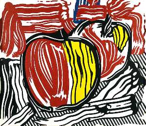 Roy Lichtenstein - 2 red and yellow apples