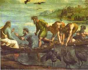 Raphael (Raffaello Sanzio Da Urbino) - Cartoon for The Miraculous Draught of Fishes