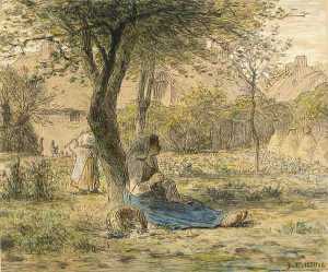 Jean-François Millet - In the garden