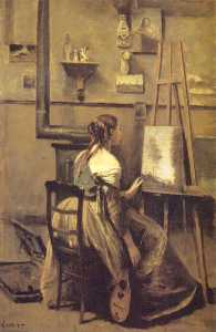 Jean Baptiste Camille Corot - Corot-#39;s Studio