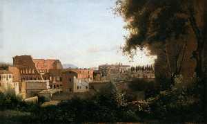 Jean Baptiste Camille Corot - The Coliseum Seen from the Farnese Gardens