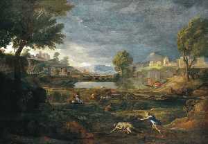 Stormy Landscape with Pyramus and Thisbe