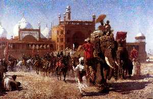 The Return Of The Imperial Court From The Great Mosque At Delhi, In The Reign Of Shah Jehan