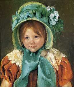 Mary Stevenson Cassatt - Sara in a Green Bonnet