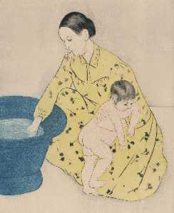 Mary Stevenson Cassatt - The Child's Bath 2 - (Buy fine Art Reproductions)