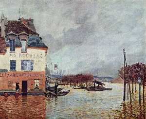Alfred Sisley - Flood at Pont-Marley
