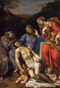 圣母怜子图与弗朗西斯的STS和玛丽magdalen