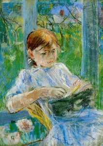 Berthe Morisot - Portrait of the Artist's Daughter, Julie Manet, at Gorey