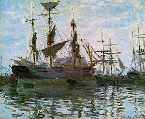 Claude Monet - Study of Boats (aka Ships in Harbor)