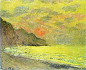 Sunset, Foggy Weather, Pourville