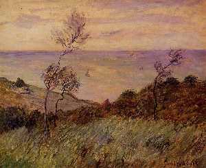 Claude Monet - The Cliffs of Varengeville, Gust of Wind