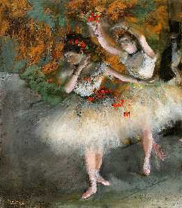 Two Dancers Entering the Stage