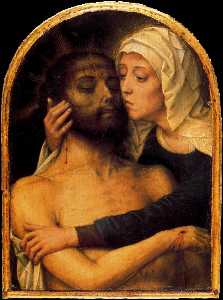 Gerard David - The Madonna embracing the dead Christ