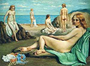 Giorgio De Chirico - Bathers on the beach