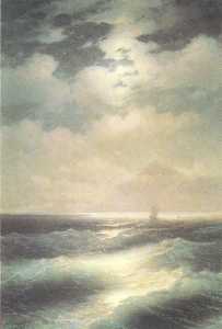 Ivan Aivazovsky - Sea view by Moonlight