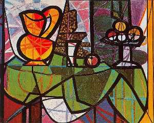 Pablo Picasso - Jarro y frutero