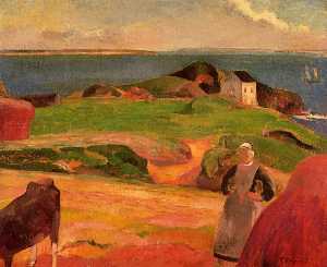 Paul Gauguin - Landscape at Le Pouldu, the isolated house