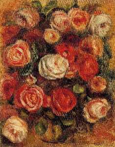 Pierre-Auguste Renoir - Vase of Roses 1