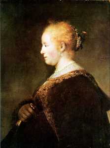 Rembrandt Van Rijn - Portrait of a Young Woman