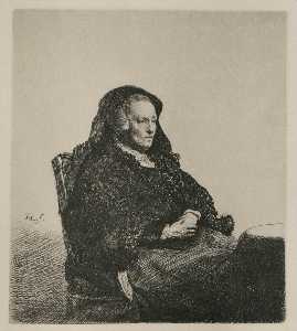 Rembrandt's Mother, Seated, Looking to the Right