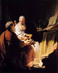Rembrandt Van Rijn - Two Old Men Disputing