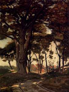 Wooded Landscape With A Cart Path