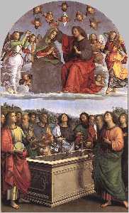 Raphael (Raffaello Sanzio Da Urbino) - The Crowning of the Virgin (Oddi altar)