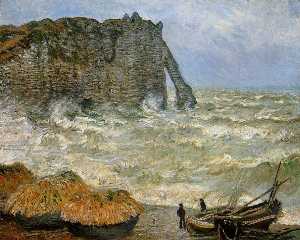 Claude Monet - Etretat, Rough Sea