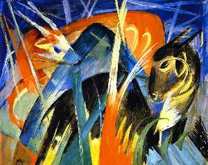 Franz Marc - Fabulous Beast II (also known as Composition of Animals I)