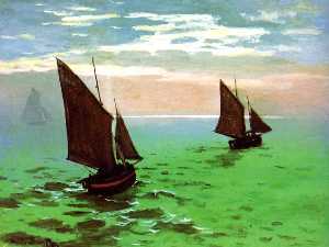 Claude Monet - Fishing Boats at Sea