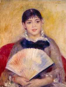 Girl with a Fan (also known as Alphonsine Fournaise)