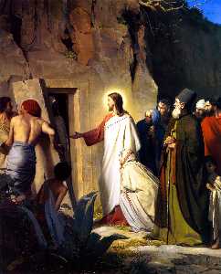 Jesús Aumentos  Lázaro  de  el  muerto
