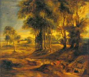 Landscape with the Carriage at the Sunset