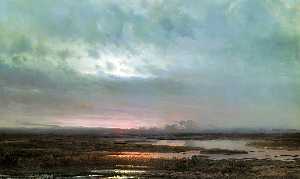 Aleksey Savrasov - Sundown over a marsh