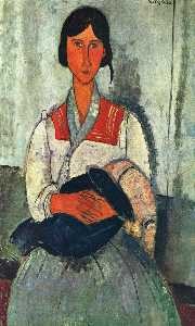 Amedeo Modigliani - Gypsy Woman with a Baby