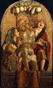 Carlo Crivelli - Lamentation over the Dead Christ