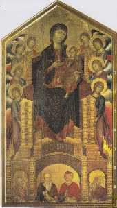 Enthroned Madonna with Angels