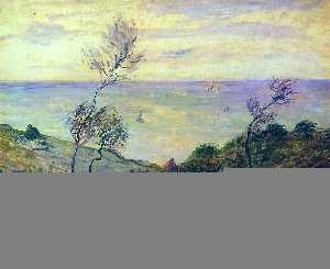 Claude Monet - Cliffs of Varengeville, Gust of Wind